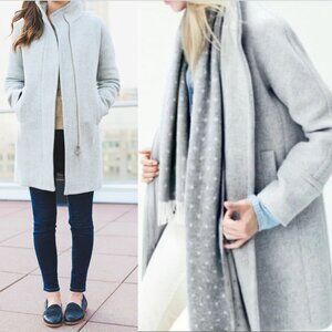 J. Crew Cocoon coat in Italian stadium-cloth wool blend